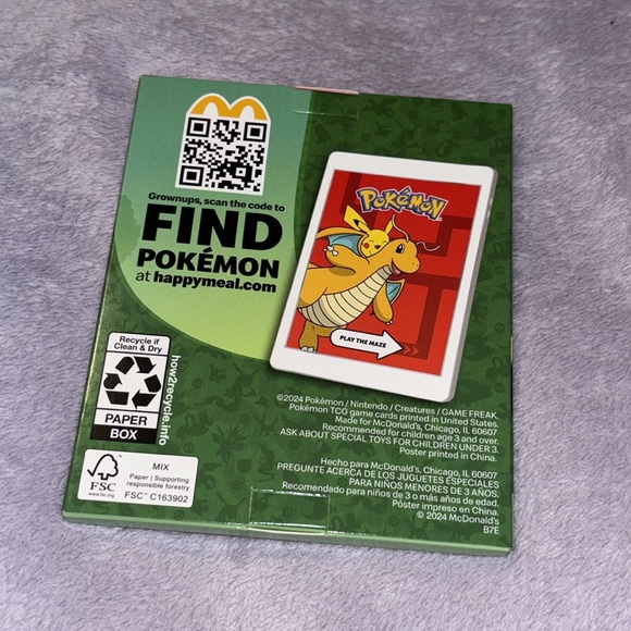 Pokemon McDonald’s Happy Meal Charizard Sticker Activity Sheet #4 Card Inside - Picture 2 of 3